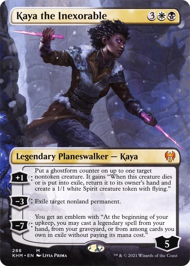 Image for Kaya the Inexorable (Borderless) (288) [Kaldheim] - Magic: The Gathering