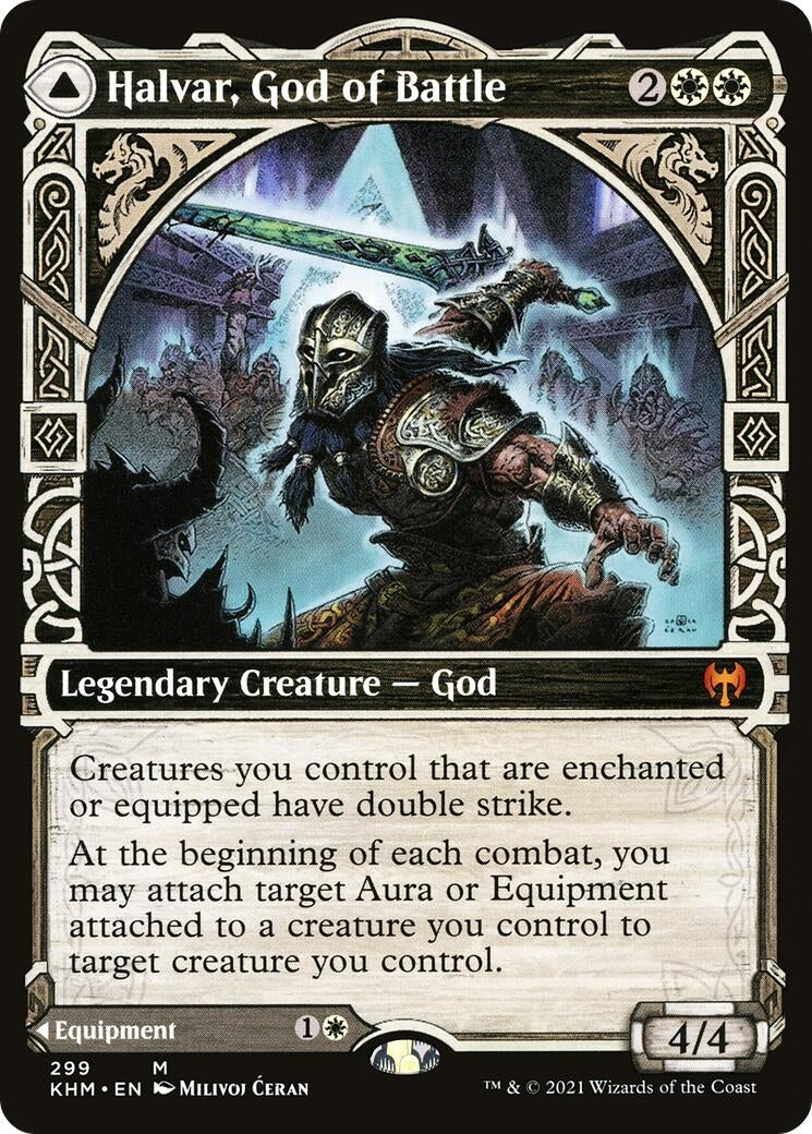 Image for Halvar, God of Battle (Showcase) (299) [Kaldheim] - Magic: The Gathering