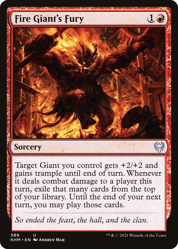 Image for Fire Giant's Fury (389) [Kaldheim] - Magic: The Gathering