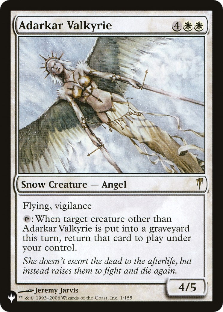 Image for Adarkar Valkyrie (1/155) [The List Reprints] - Magic: The Gathering