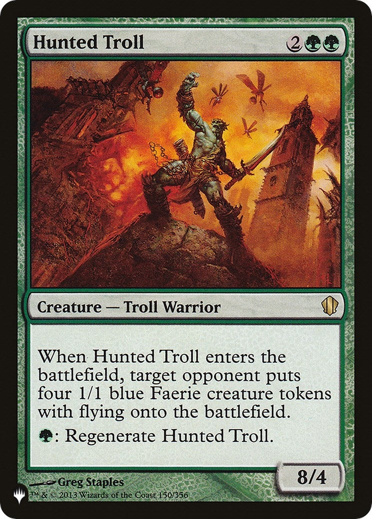Image for Hunted Troll (150/356) [The List Reprints] - Magic: The Gathering