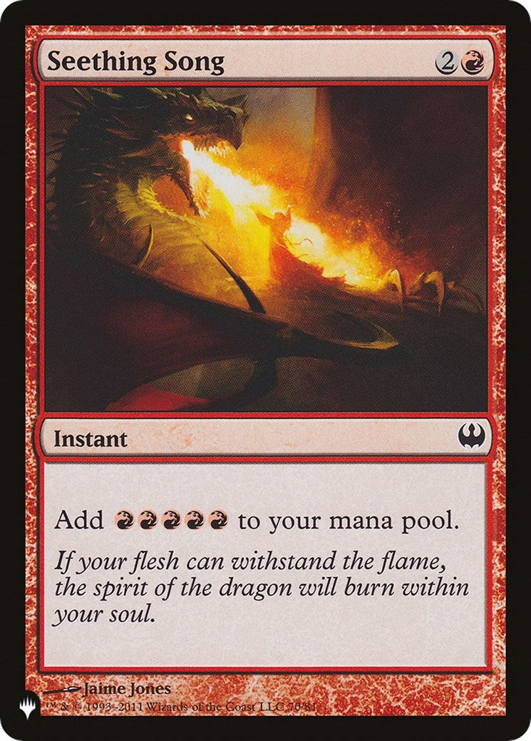 Image for Seething Song (70/81) [The List Reprints] - Magic: The Gathering
