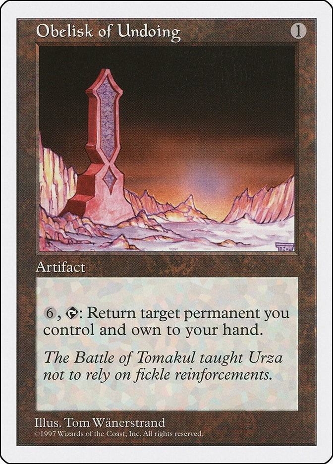 Image for Obelisk of Undoing [Fifth Edition] - Magic: The Gathering