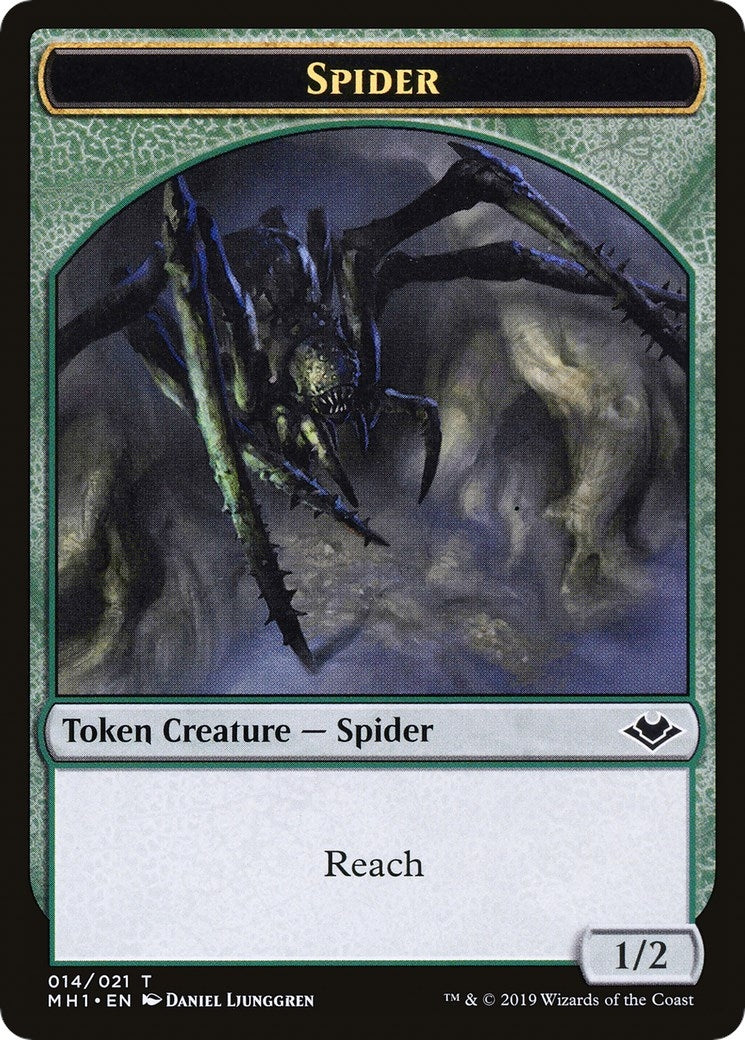 Image for Spider // Spirit Double-Sided Token (14 // 16) [Modern Horizons] - Magic: The Gathering
