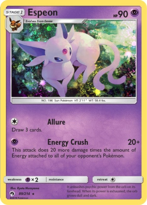 Image for Espeon - 89/214 (Cosmos Holo) (089/214) [Blister Exclusives] - Pokemon