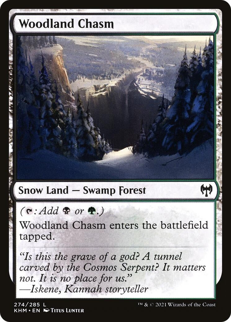 Image for Woodland Chasm (274) [Kaldheim] - Magic: The Gathering