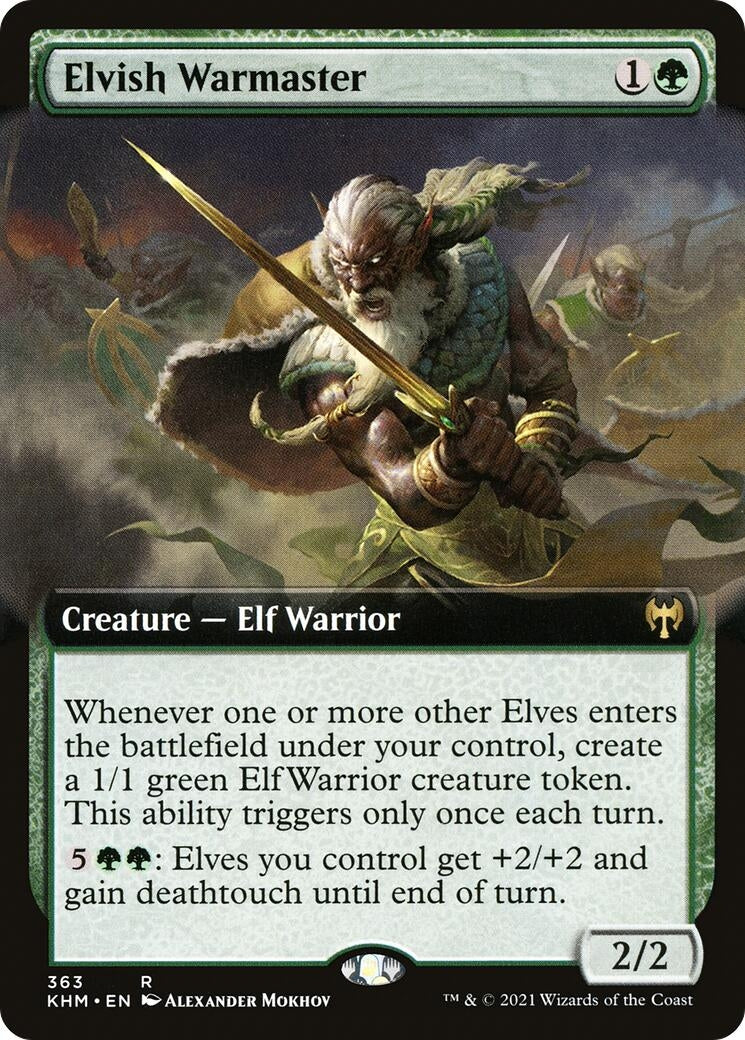 Elvish Warmaster (Extended Art) (363) [Kaldheim]