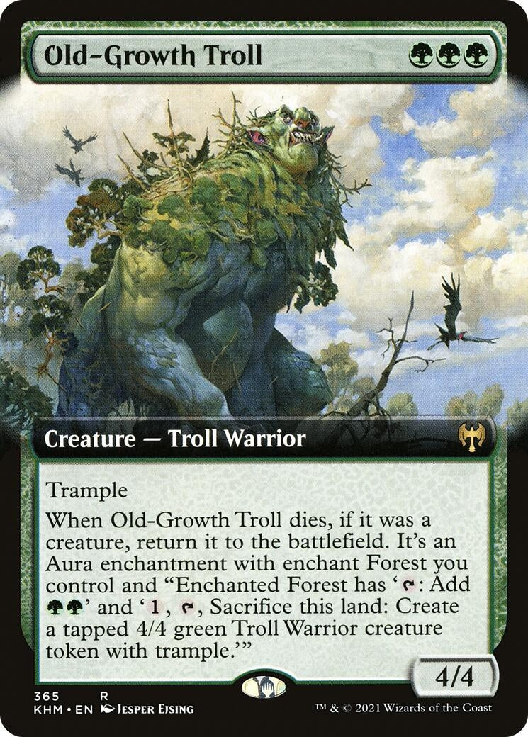 Image for Old-Growth Troll (Extended Art) (365) [Kaldheim] - Magic: The Gathering