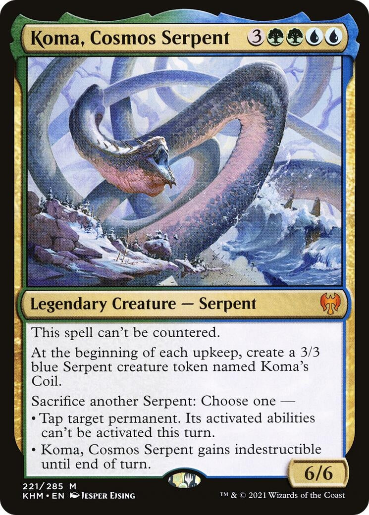 Image for Koma, Cosmos Serpent (221) [Kaldheim] - Magic: The Gathering
