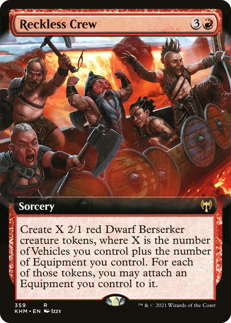 Image for Reckless Crew (Extended Art) (359) [Kaldheim] - Magic: The Gathering