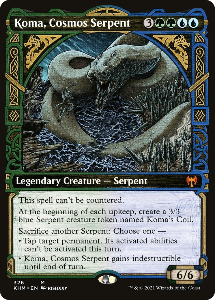 Image for Koma, Cosmos Serpent (Showcase) (326) [Kaldheim] - Magic: The Gathering