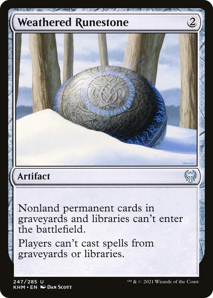 Image for Weathered Runestone (247) [Kaldheim] - Magic: The Gathering