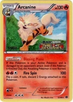 Image for Arcanine - 12/99 (Prerelease) [Staff] (12/99) [Black and White Promos] - Pokemon