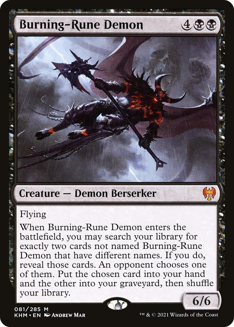 Image for Burning-Rune Demon (81) [Kaldheim] - Magic: The Gathering