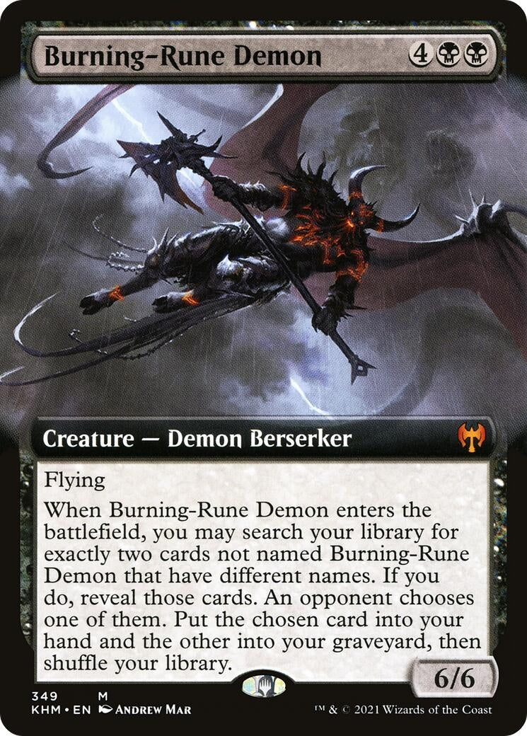 Image for Burning-Rune Demon (Extended Art) (349) [Kaldheim] - Magic: The Gathering