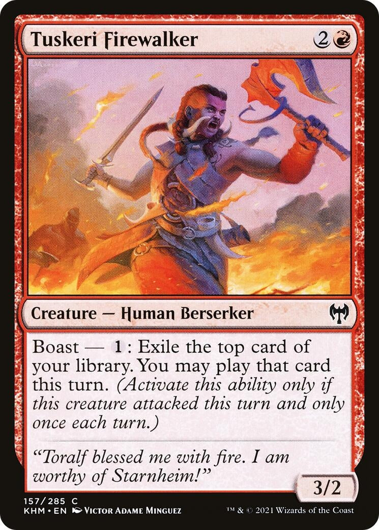 Image for Tuskeri Firewalker (157) [Kaldheim] - Magic: The Gathering