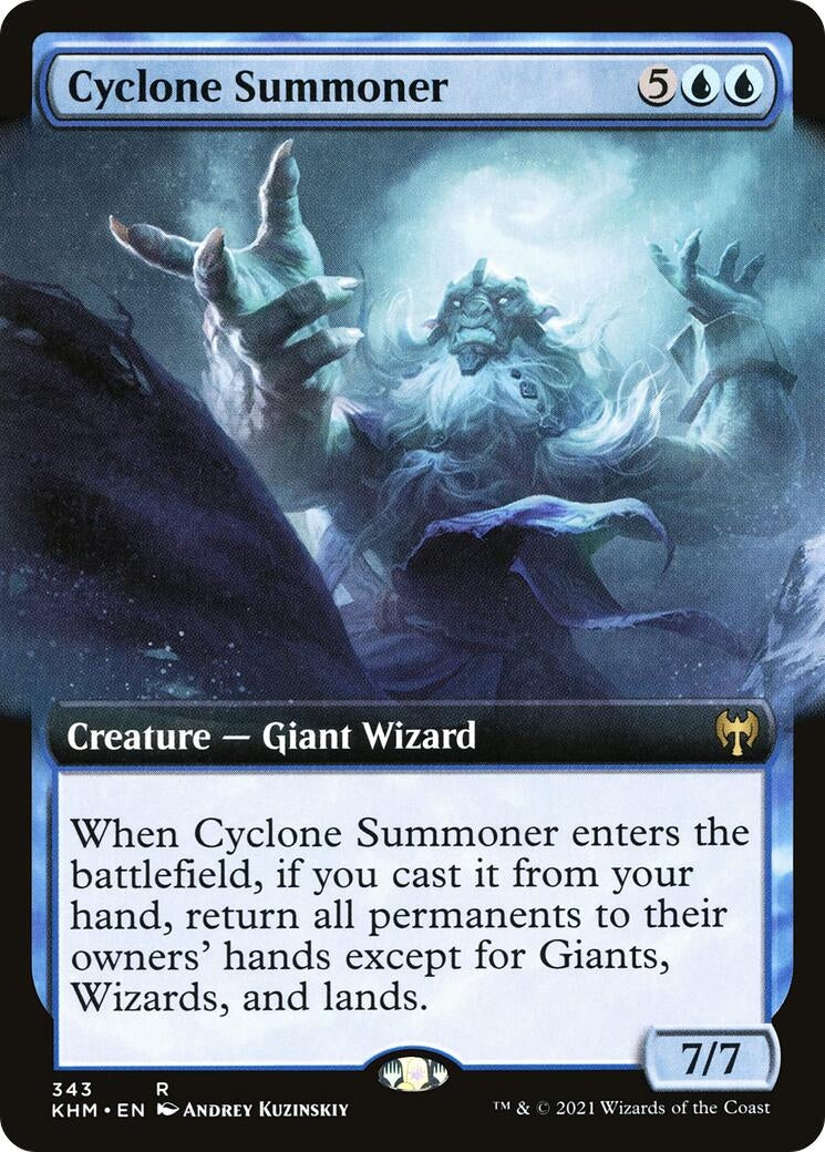 Image for Cyclone Summoner (Extended Art) (343) [Kaldheim] - Magic: The Gathering