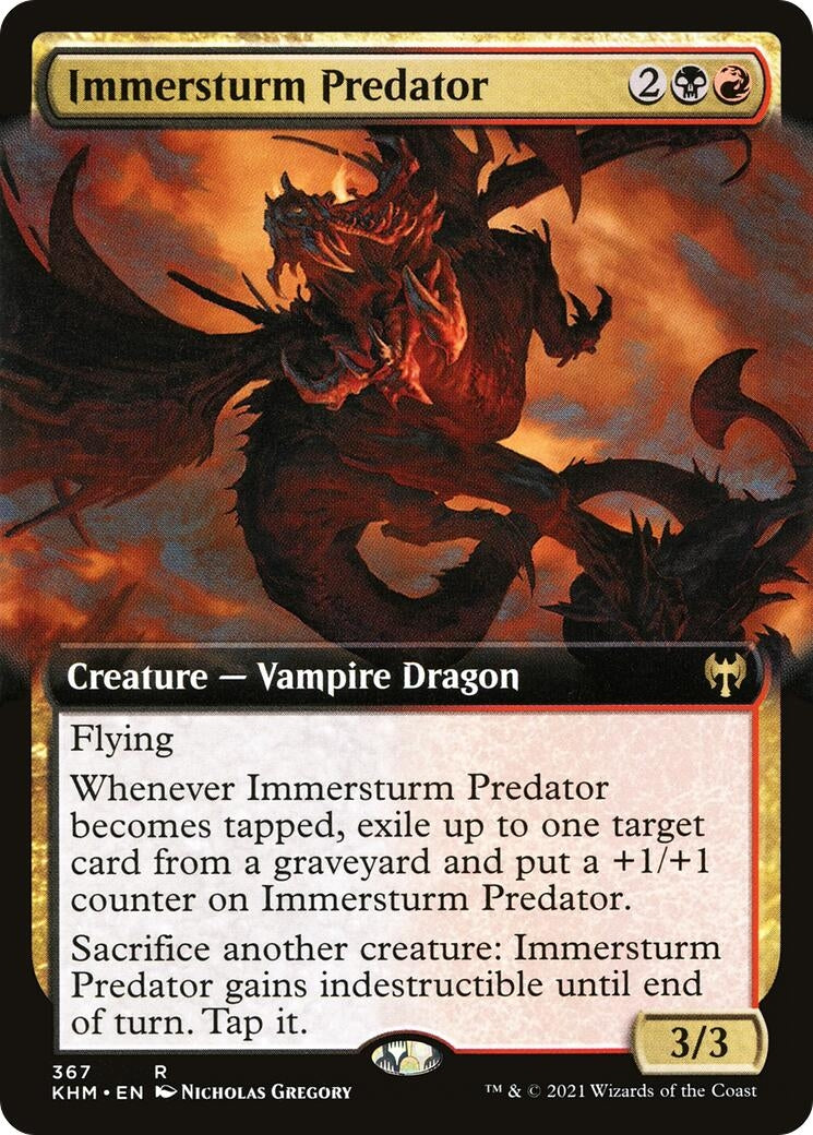 Image for Immersturm Predator (Extended Art) (367) [Kaldheim] - Magic: The Gathering