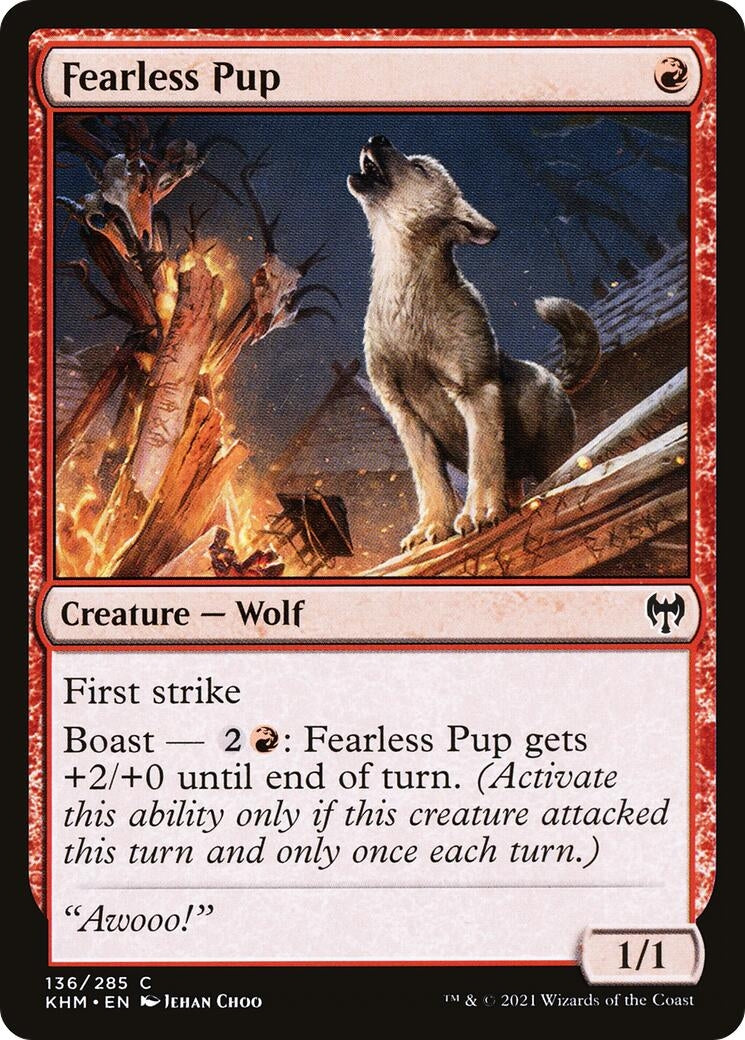 Image for Fearless Pup (136) [Kaldheim] - Magic: The Gathering