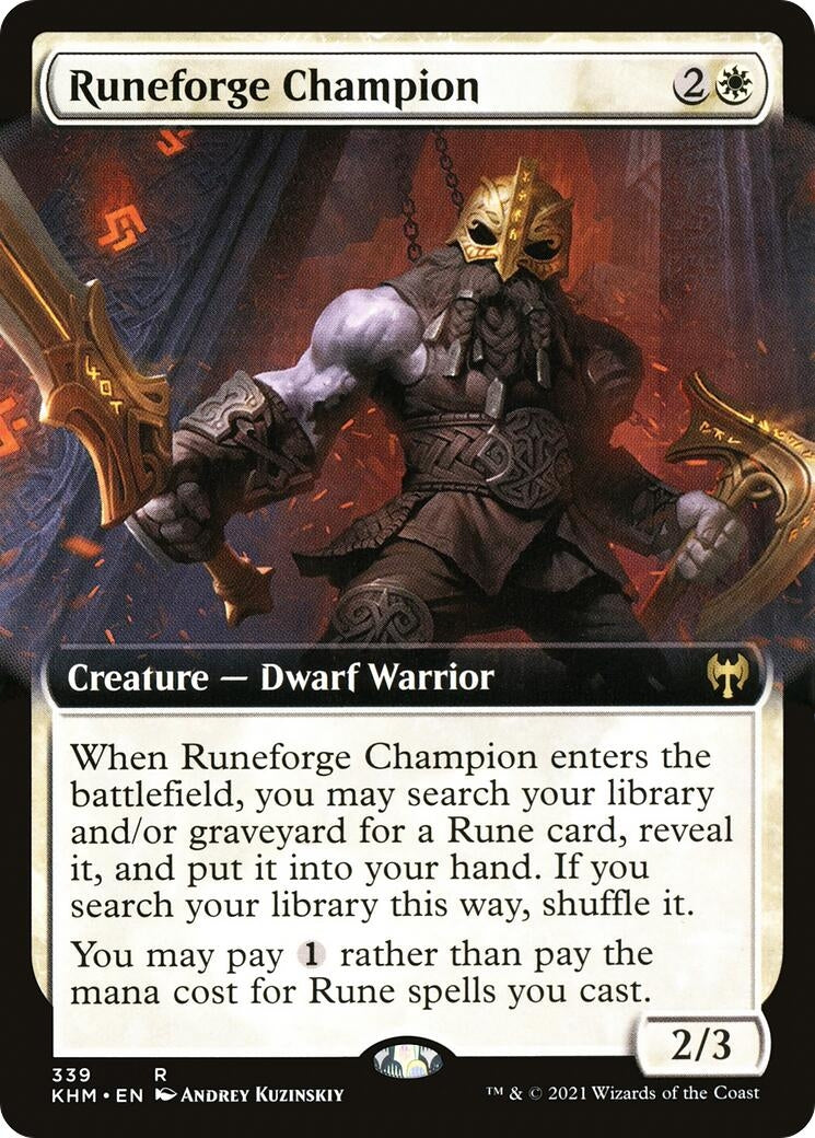 Image for Runeforge Champion (Extended Art) (339) [Kaldheim] - Magic: The Gathering