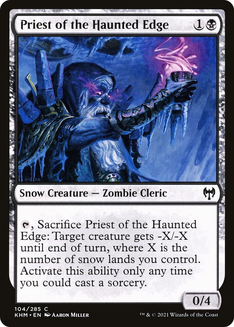 Image for Priest of the Haunted Edge (104) [Kaldheim] - Magic: The Gathering