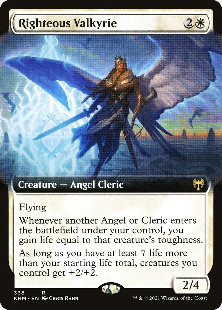 Image for Righteous Valkyrie (Extended Art) (338) [Kaldheim] - Magic: The Gathering