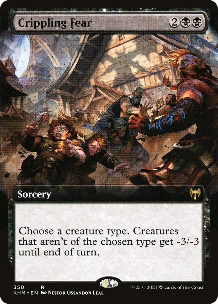 Image for Crippling Fear (Extended Art) (350) [Kaldheim] - Magic: The Gathering