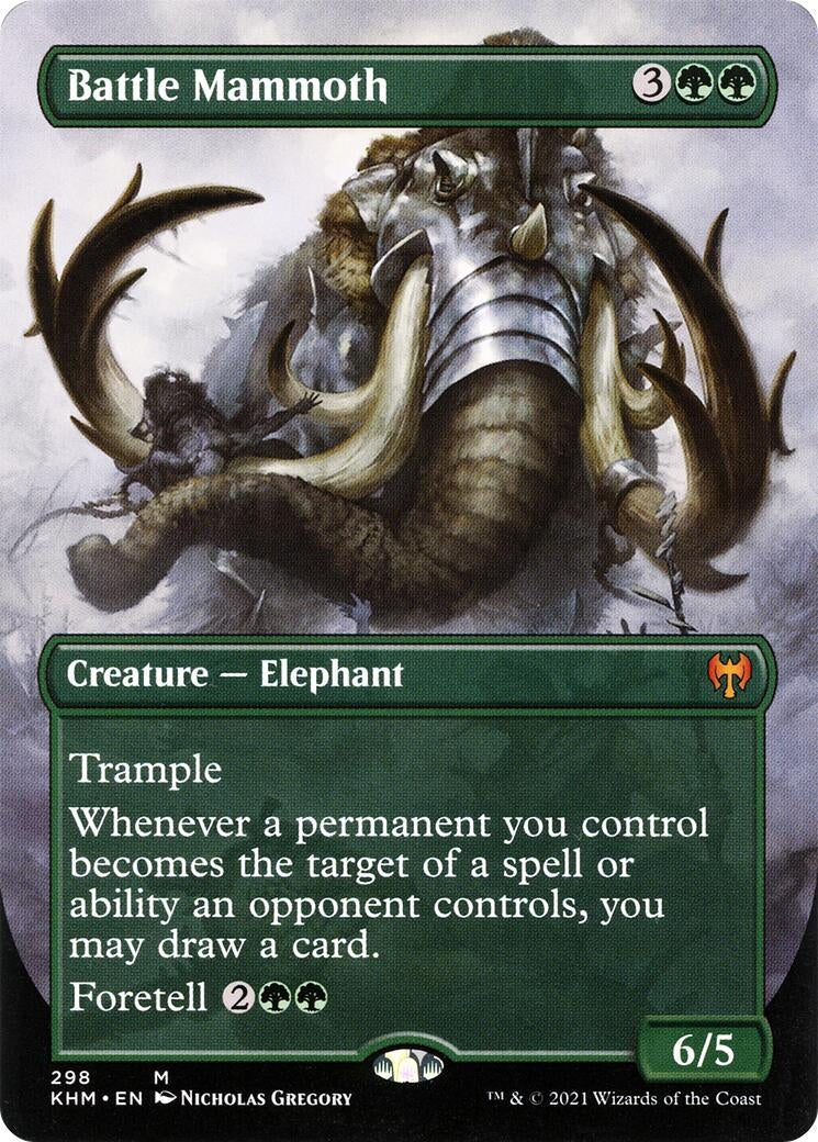 Image for Battle Mammoth (Borderless) (298) [Kaldheim] - Magic: The Gathering