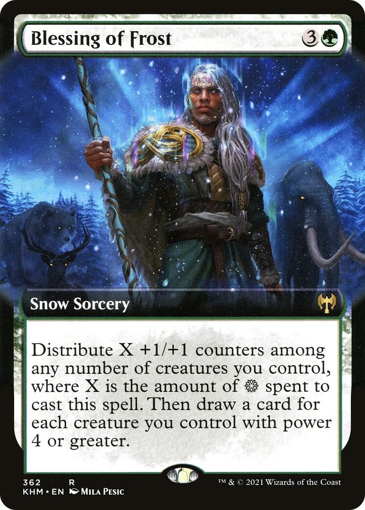 Image for Blessing of Frost (Extended Art) (362) [Kaldheim] - Magic: The Gathering