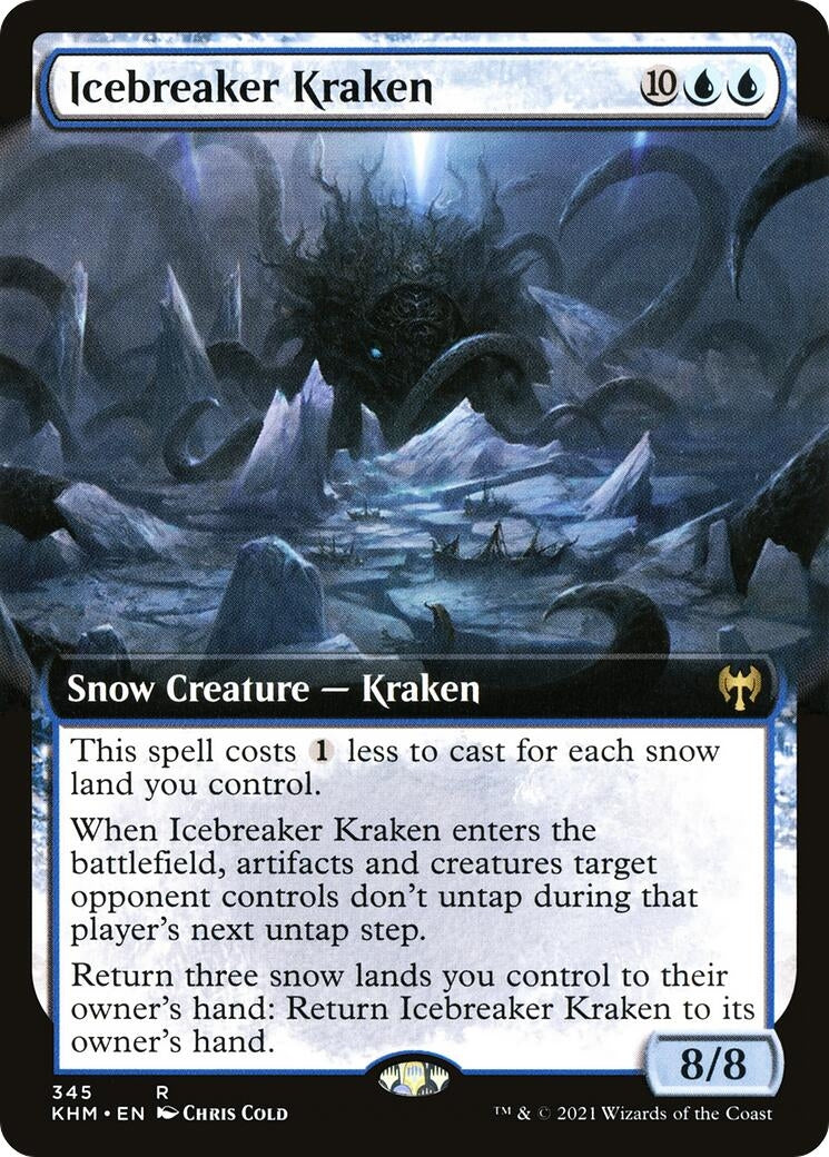 Image for Icebreaker Kraken (Extended Art) (345) [Kaldheim] - Magic: The Gathering