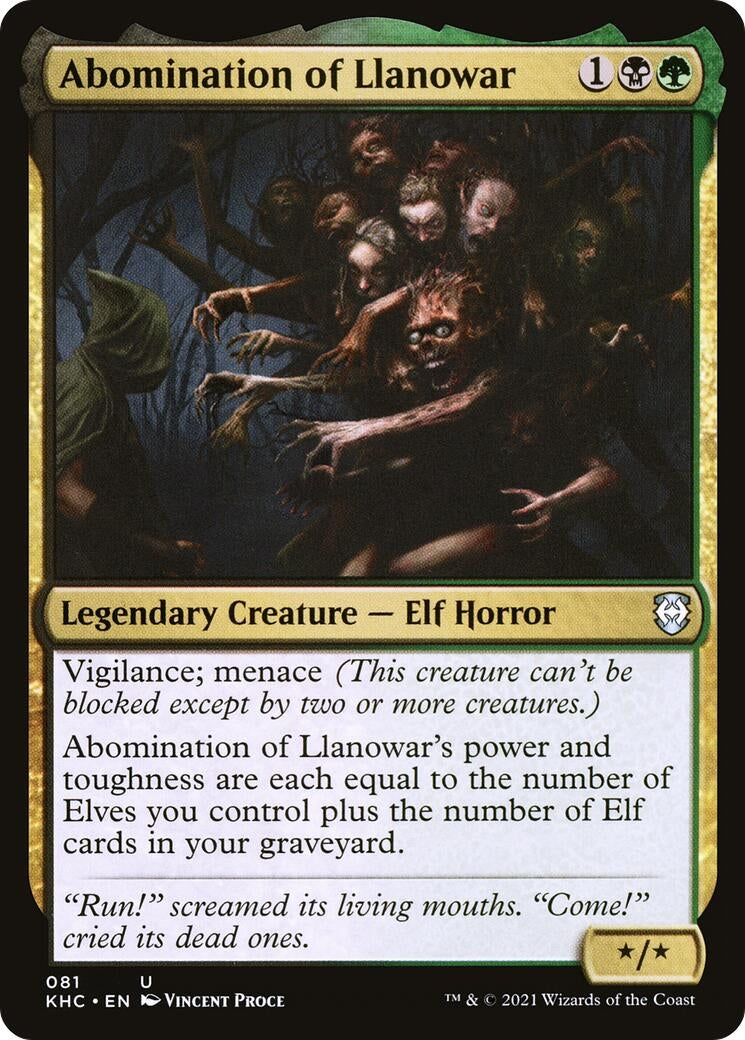 Image for Abomination of Llanowar (81) [Kaldheim] - Magic: The Gathering