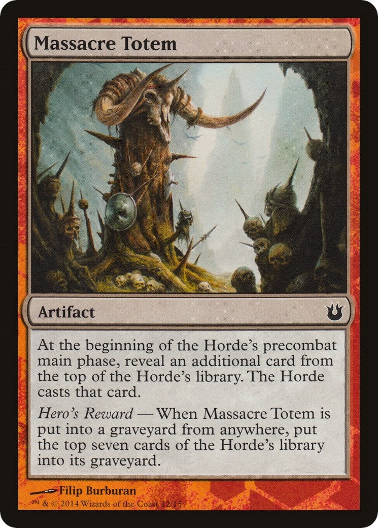 Image for Massacre Totem (12) [Hero's Path Promos] - Magic: The Gathering