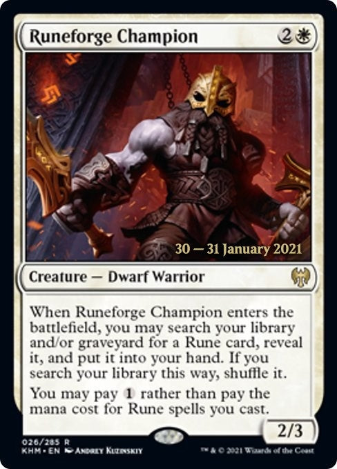 Image for Runeforge Champion (26) [Prerelease Cards] - Magic: The Gathering