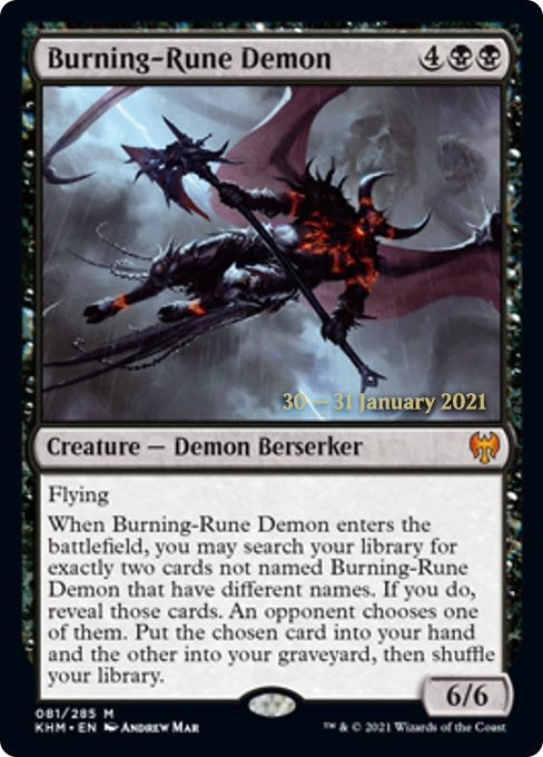 Image for Burning-Rune Demon (81) [Prerelease Cards] - Magic: The Gathering