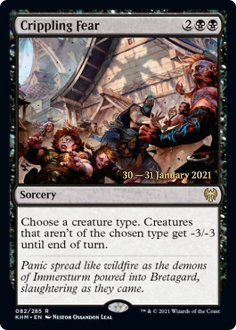 Image for Crippling Fear (82) [Prerelease Cards] - Magic: The Gathering