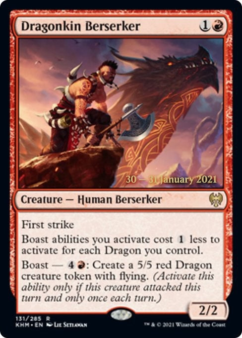 Image for Dragonkin Berserker (131) [Prerelease Cards] - Magic: The Gathering
