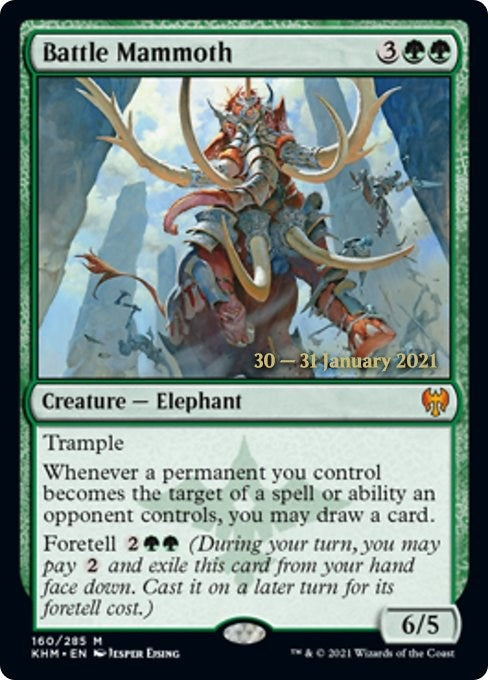 Image for Battle Mammoth (160) [Prerelease Cards] - Magic: The Gathering