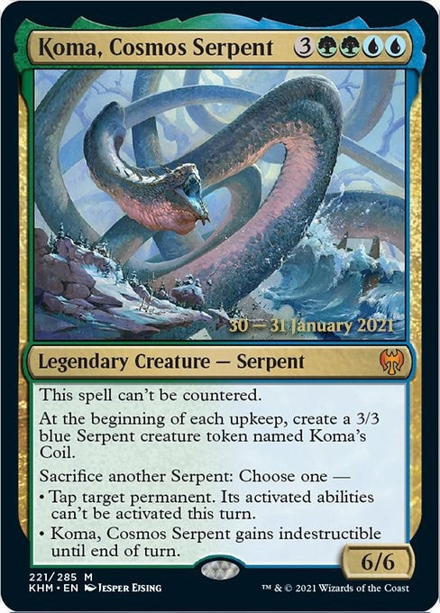 Image for Koma, Cosmos Serpent (221) [Prerelease Cards] - Magic: The Gathering