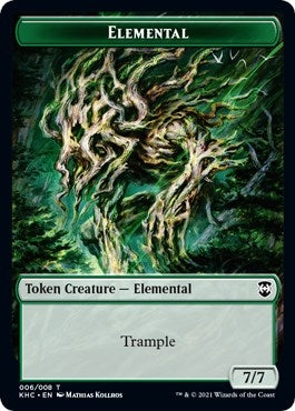 Image for Elemental // Elf Warrior Double-Sided Token (6 // 15) [Kaldheim] - Magic: The Gathering