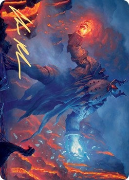 Image for Aegar, the Freezing Flame Art Card (Gold-Stamped Signature) (55) [Kaldheim] - Magic: The Gathering