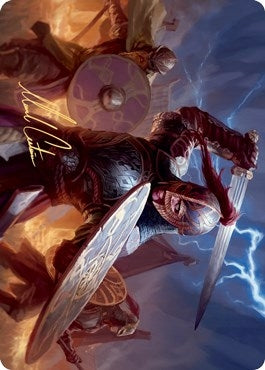 Image for Beskir Shieldmate Art Card (Gold-Stamped Signature) (1) [Kaldheim] - Magic: The Gathering