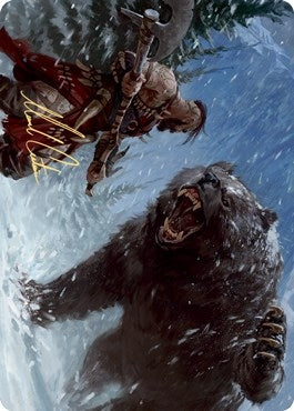 Image for Blizzard Brawl Art Card (Gold-Stamped Signature) (41) [Kaldheim] - Magic: The Gathering