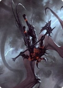 Image for Burning-Rune Demon Art Card (20) [Kaldheim] - Magic: The Gathering