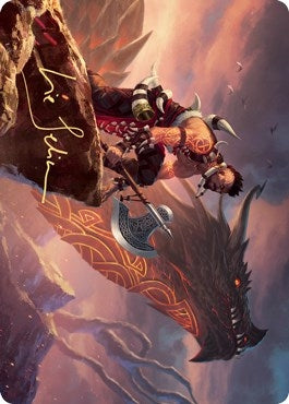 Image for Dragonkin Berserker Art Card (Gold-Stamped Signature) (32) [Kaldheim] - Magic: The Gathering