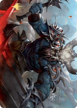Image for Frenzied Raider Art Card (Gold-Stamped Signature) (34) [Kaldheim] - Magic: The Gathering