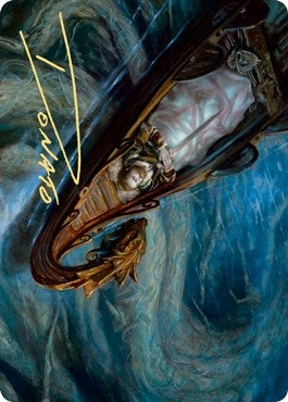 Image for Funeral Longboat Art Card (Gold-Stamped Signature) (68) [Kaldheim] - Magic: The Gathering