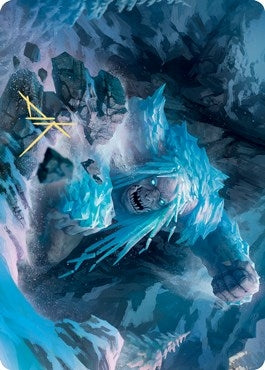 Image for Icehide Troll Art Card (Gold-Stamped Signature) (46) [Kaldheim] - Magic: The Gathering