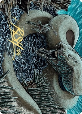 Image for Koma, Cosmos Serpent Art Card (80/81) (Gold-Stamped Signature) (80) [Kaldheim] - Magic: The Gathering