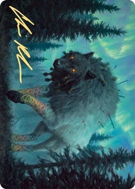 Image for Sarulf, Realm Eater Art Card (Gold-Stamped Signature) (65) [Kaldheim] - Magic: The Gathering