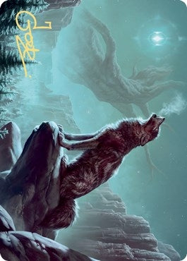 Image for Sarulf's Packmate Art Card (Gold-Stamped Signature) (51) [Kaldheim] - Magic: The Gathering